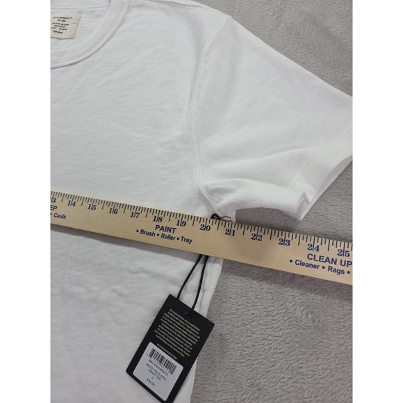 New Buck Mason Field Spec Shirt Mens Large Heavy Cotton Short Sleeve White - Picture 7 of 8